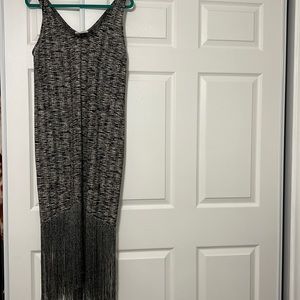 Zara tweed fringed dress